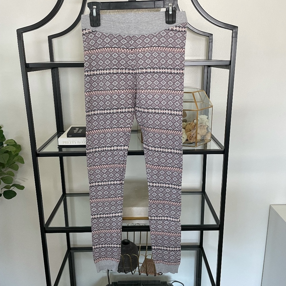 Patterned Sweater Leggings